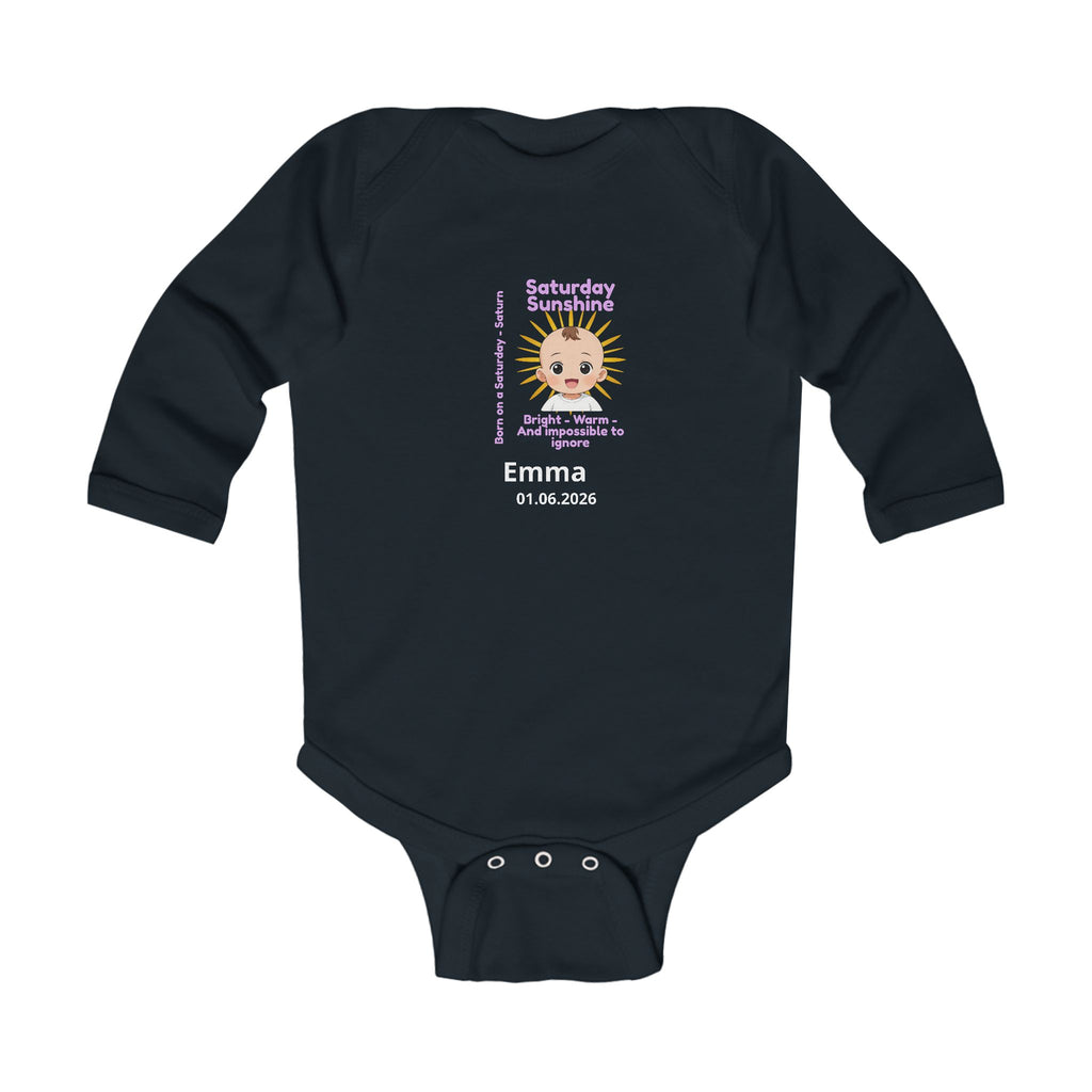 Personalized Baby Pajama - Born on Saturday - Little Sunshine