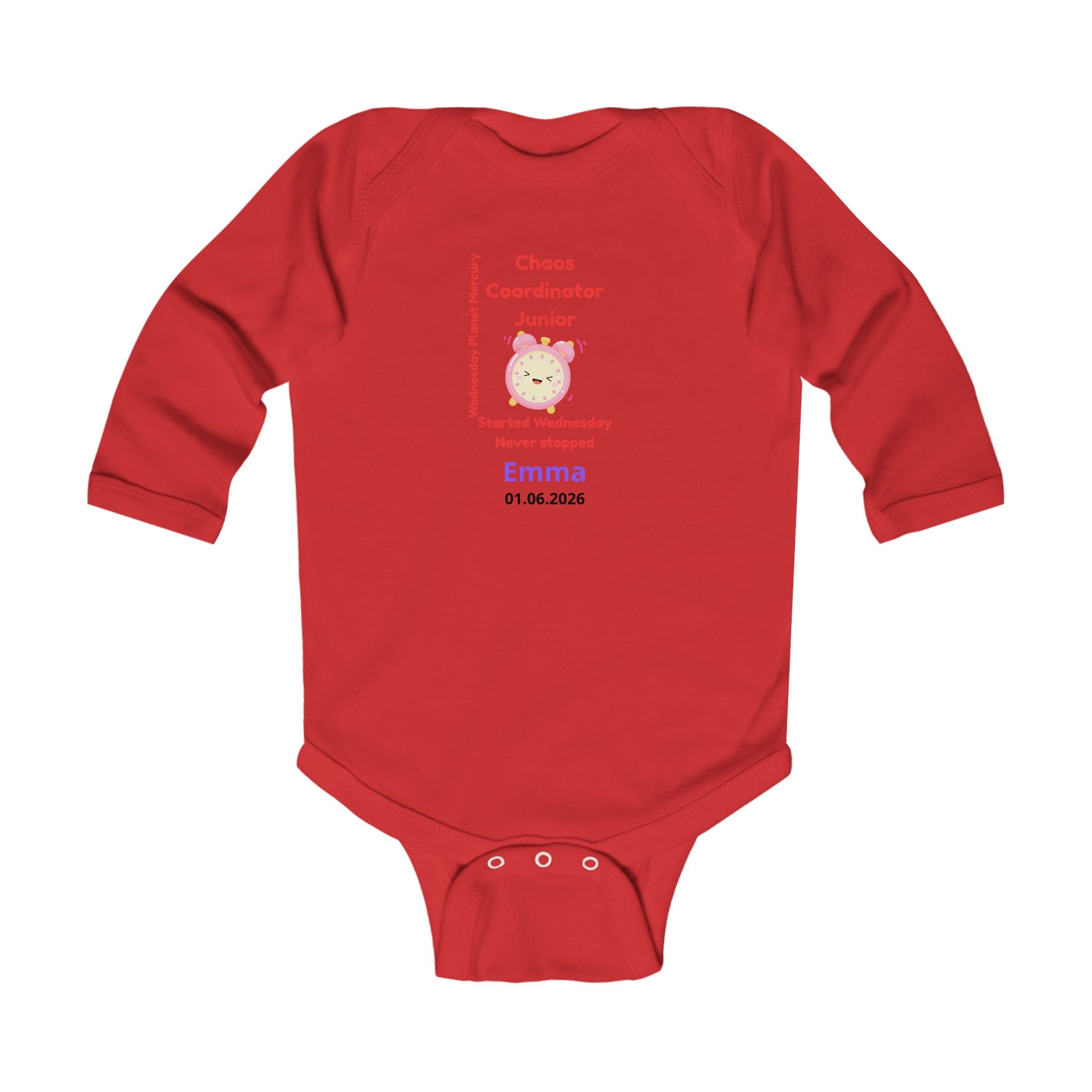 Personalized Baby Pajama - Born on Wednesday - Chaos Coordinator