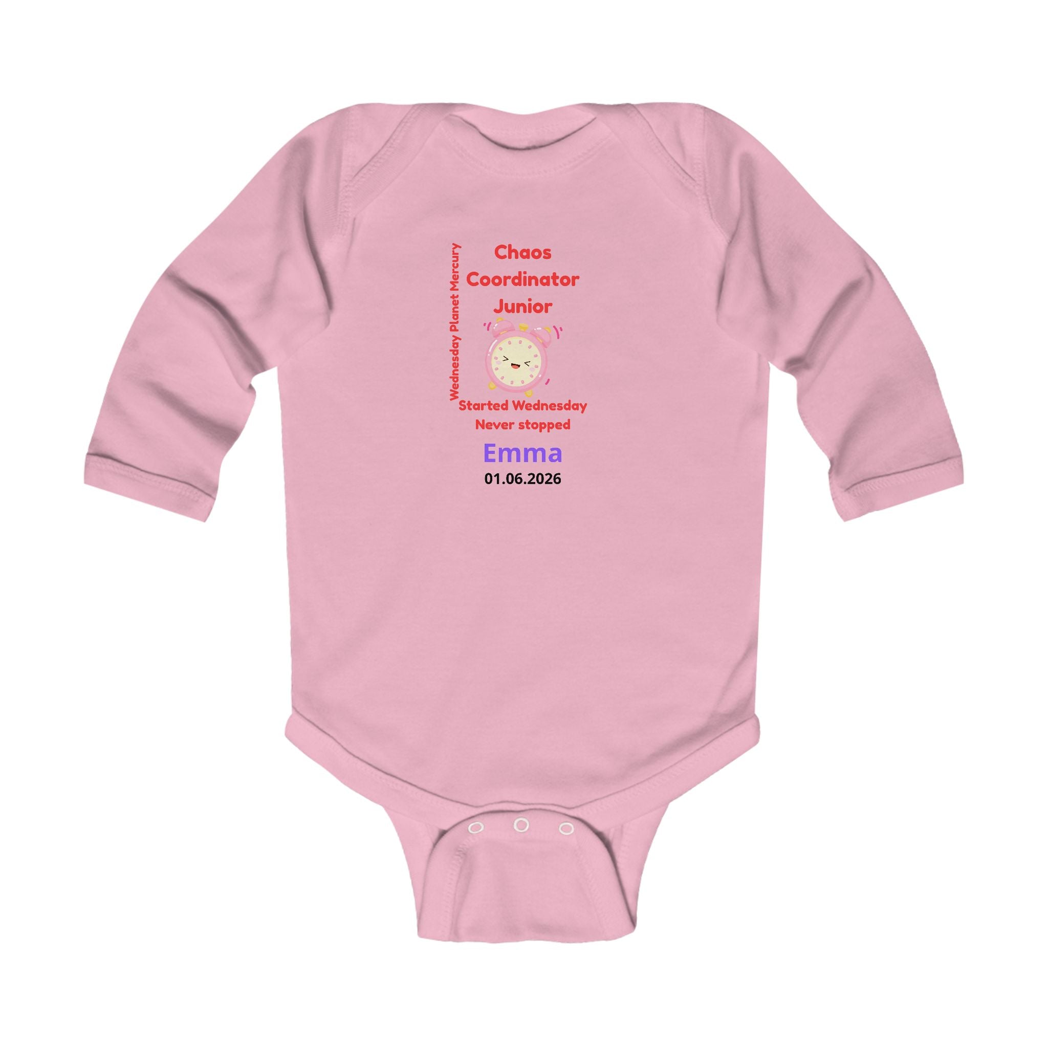 Personalized Baby Pajama - Born on Wednesday - Chaos Coordinator