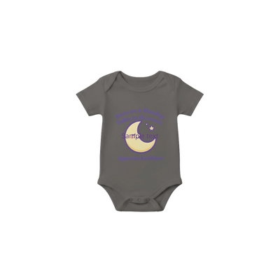 Personalized Baby Bodysuit - Born on Monday - Running on Lunar Time