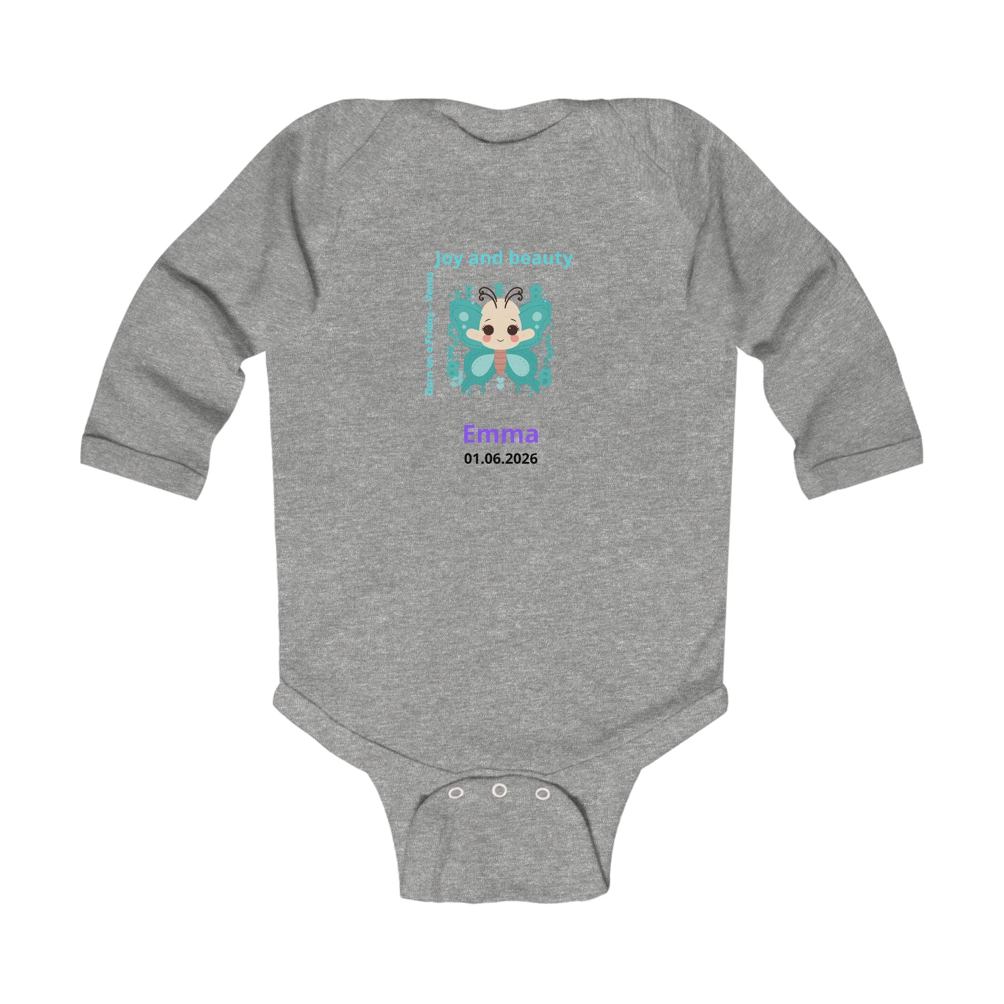 Personalized Baby Pajama - Born on Friday - Joy and Beauty