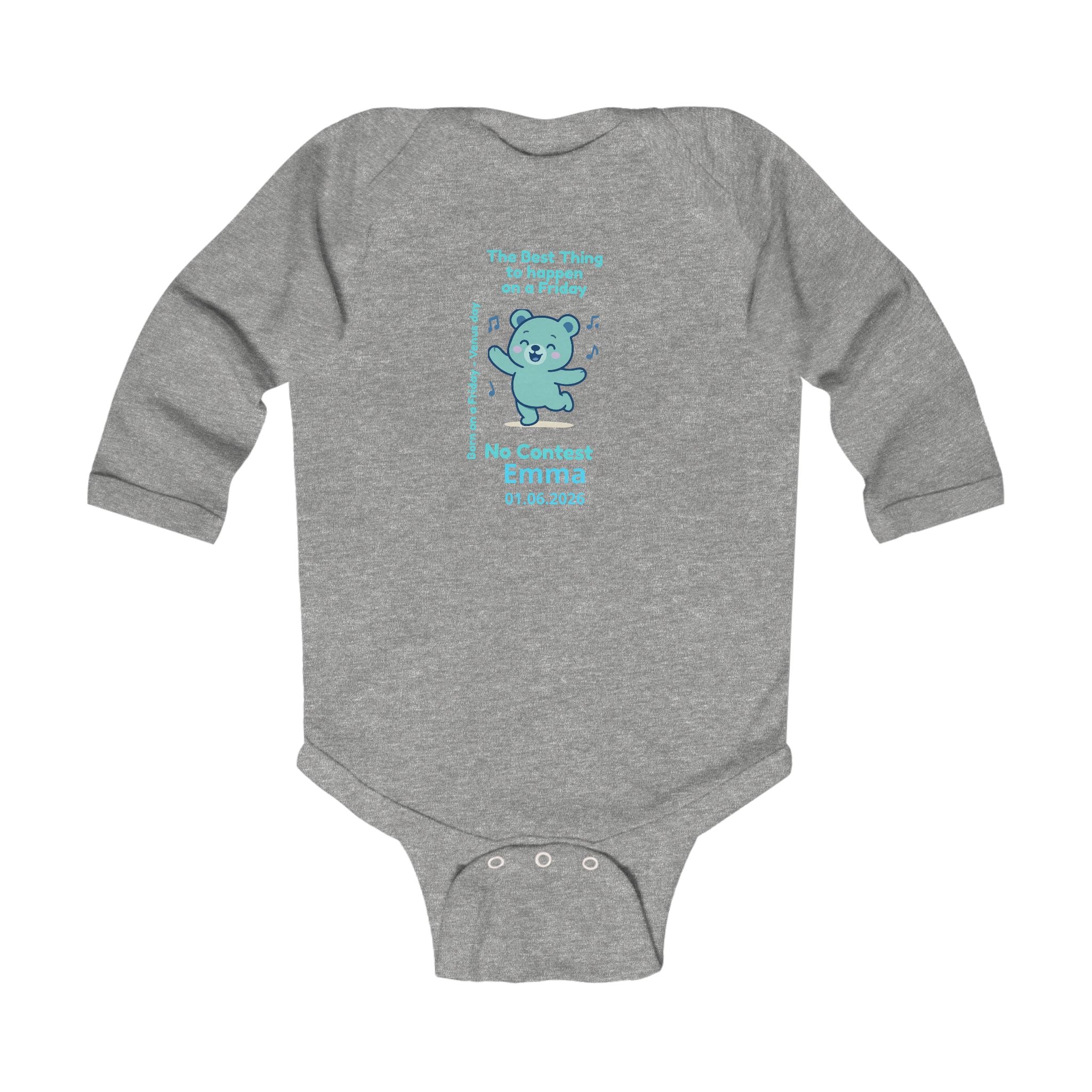 Personalized Baby Pajama - Born on Friday - Best Thing to Happen on a Friday
