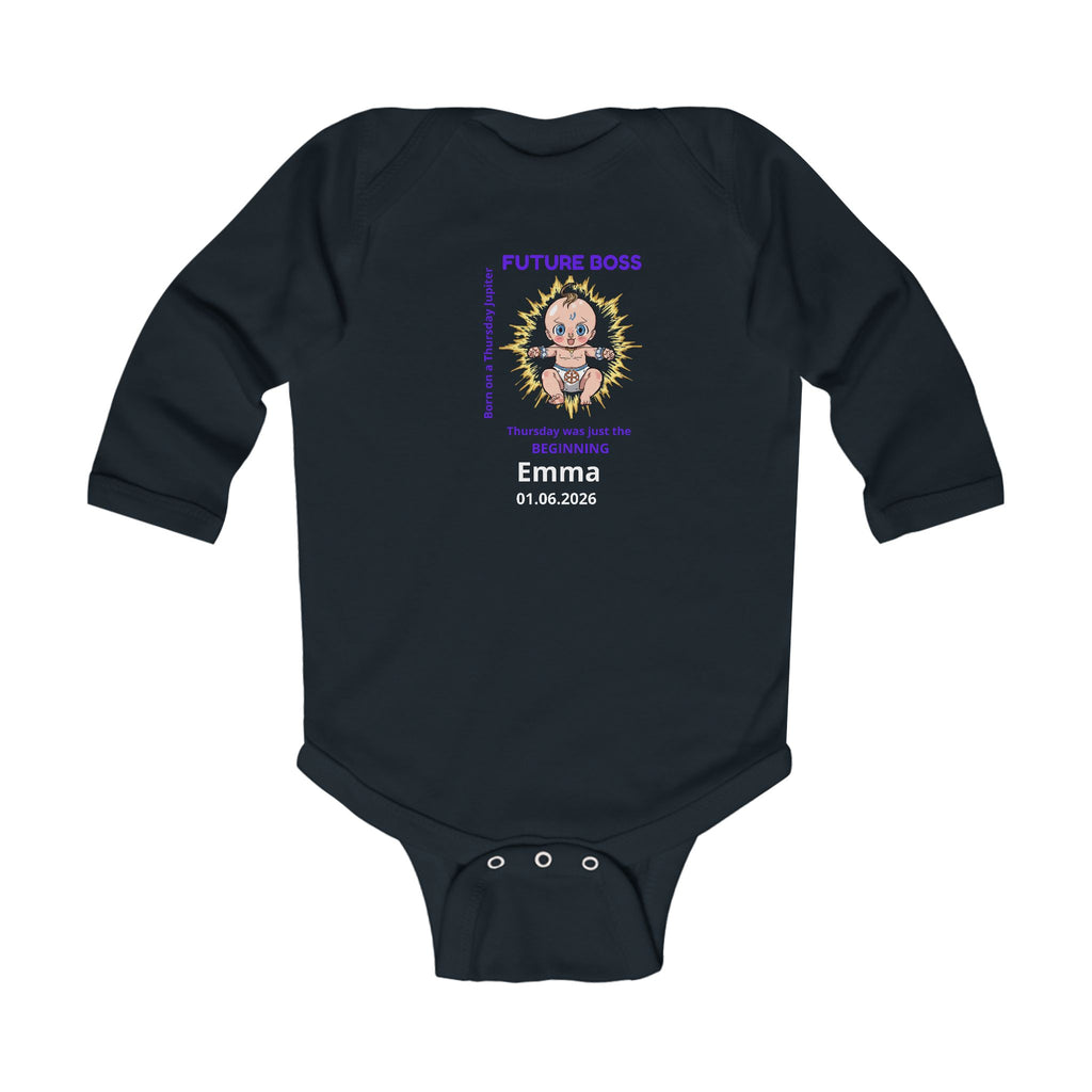 Personalized Baby Pajama - Born on Thursday - Future Boss