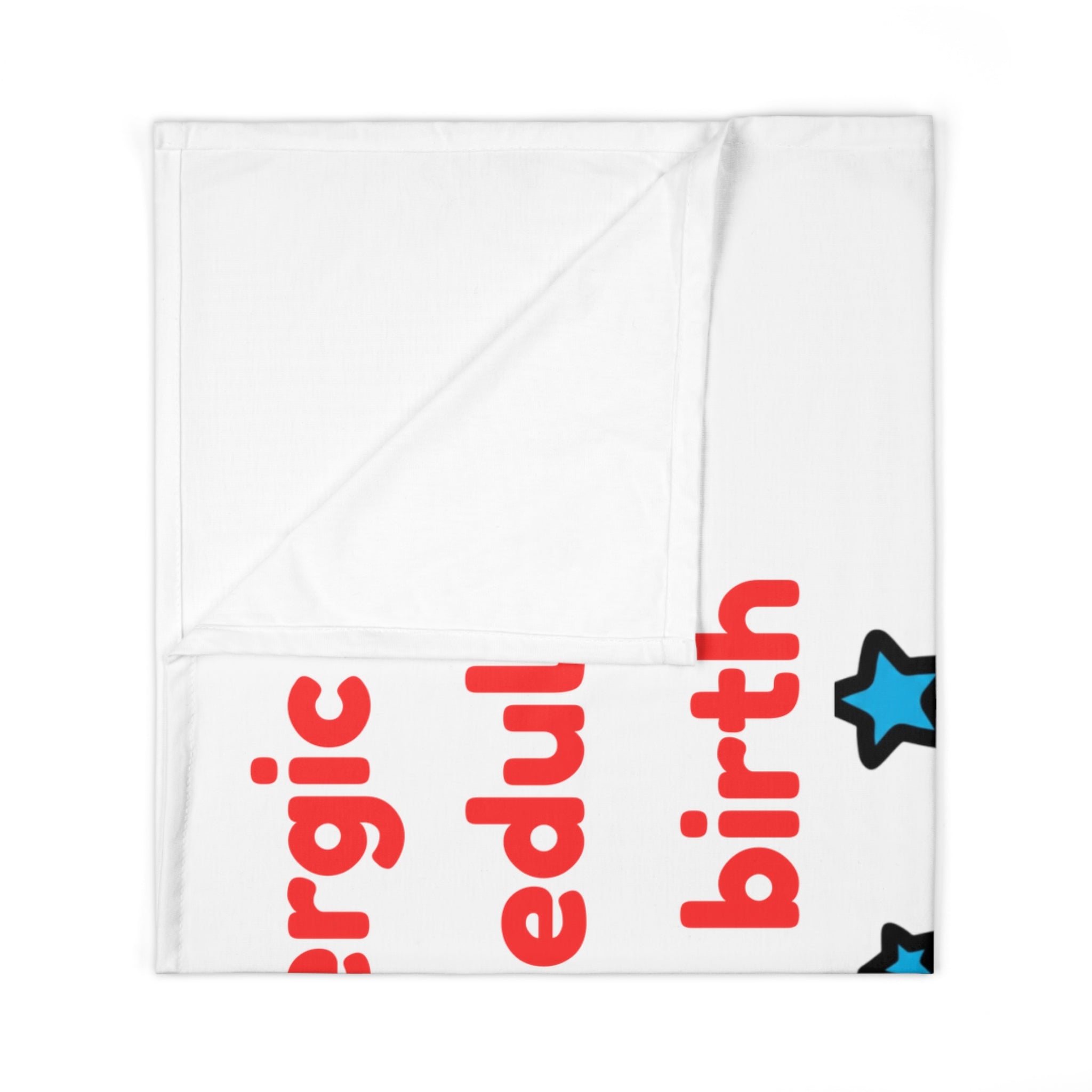 Personalized Baby Swaddle Blanket - Born on Saturday - Allergic to Schedules