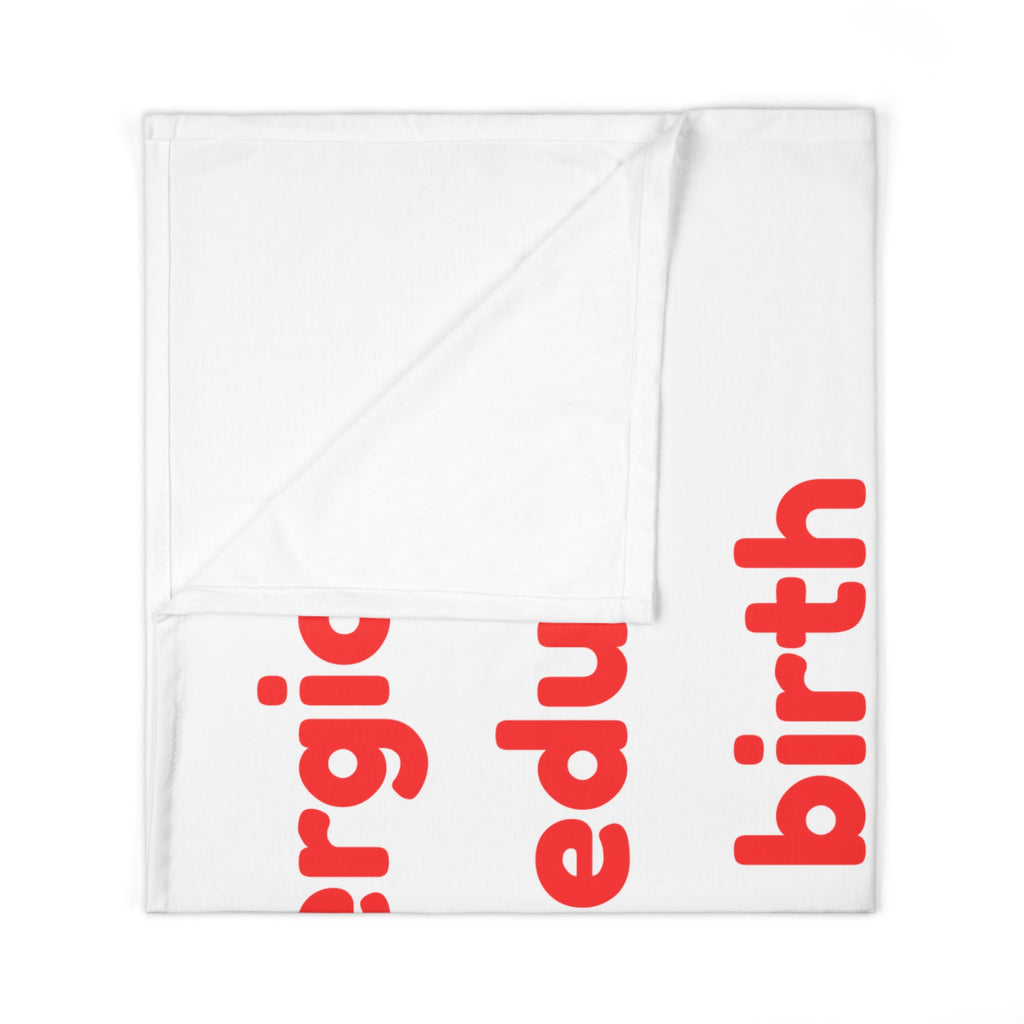 Personalized Baby Swaddle Blanket - Born on Saturday - Allergic to Schedules