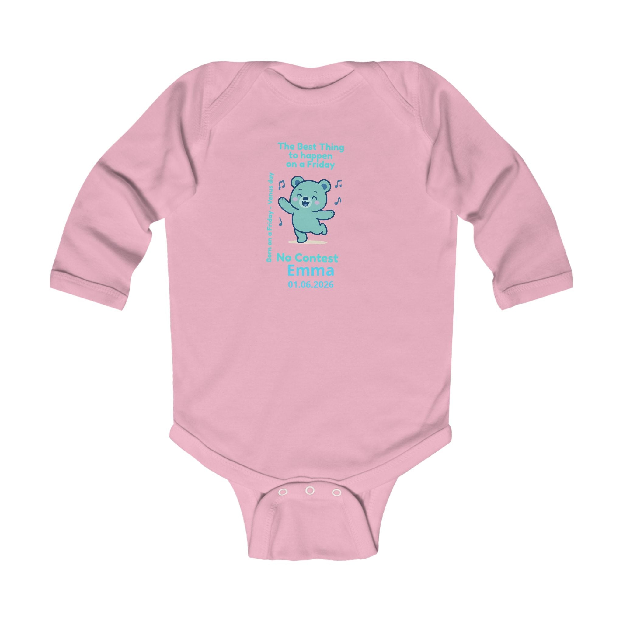 Personalized Baby Pajama - Born on Friday - Best Thing to Happen on a Friday