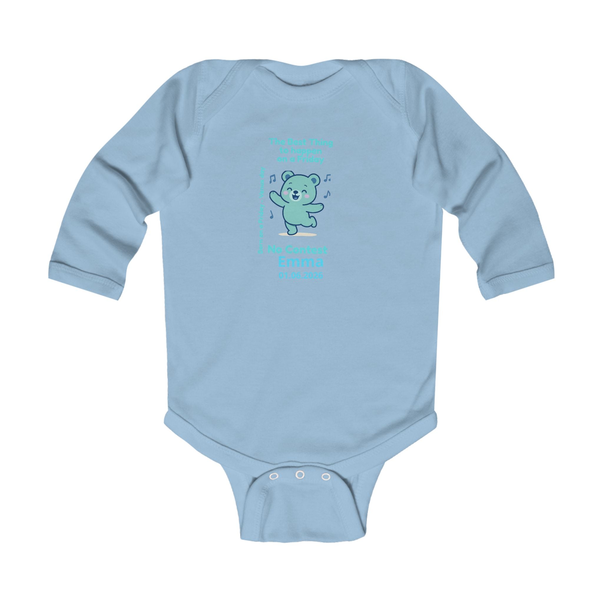 Personalized Baby Pajama - Born on Friday - Best Thing to Happen on a Friday