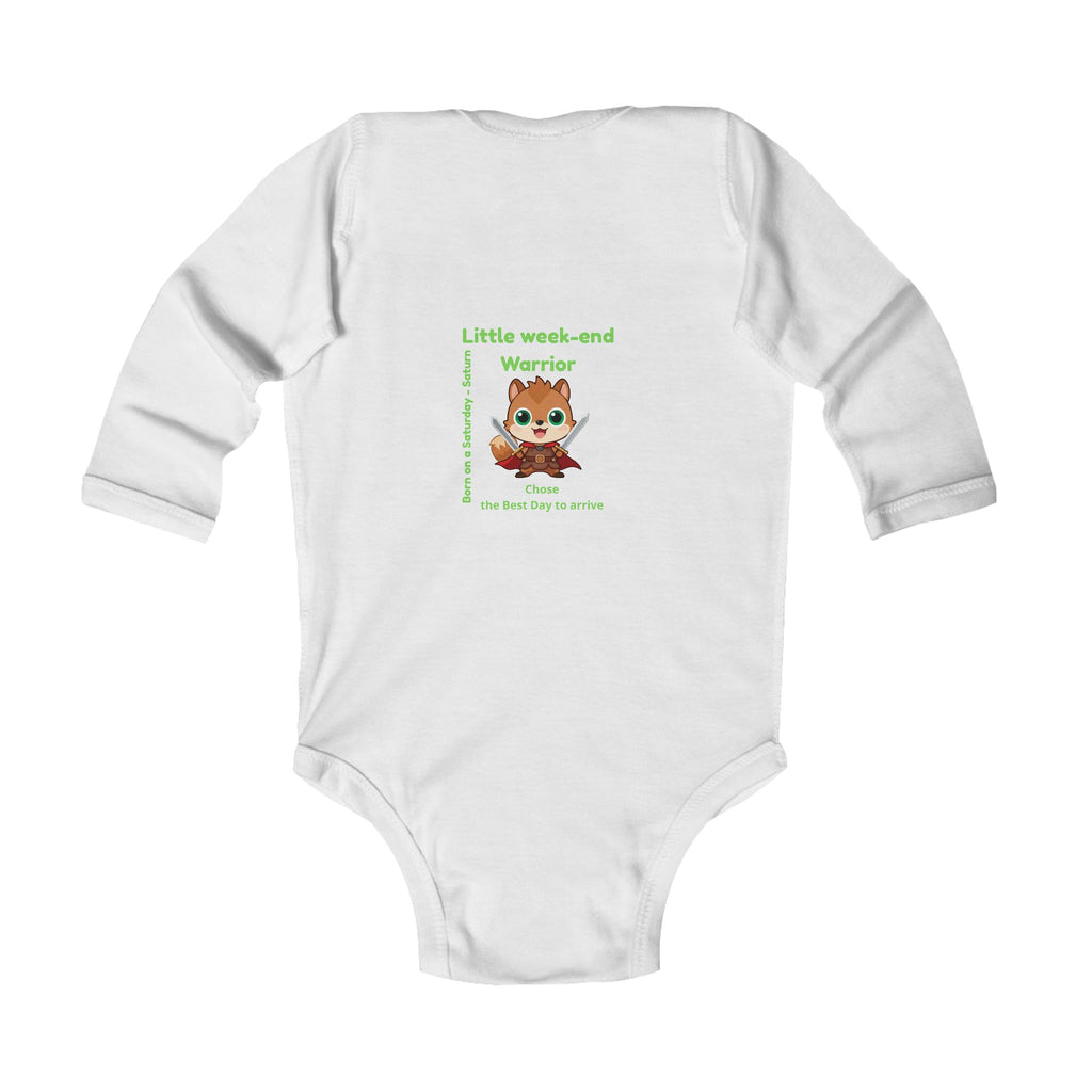 Personalized Baby Pajama - Born on Saturday - Little Warrior