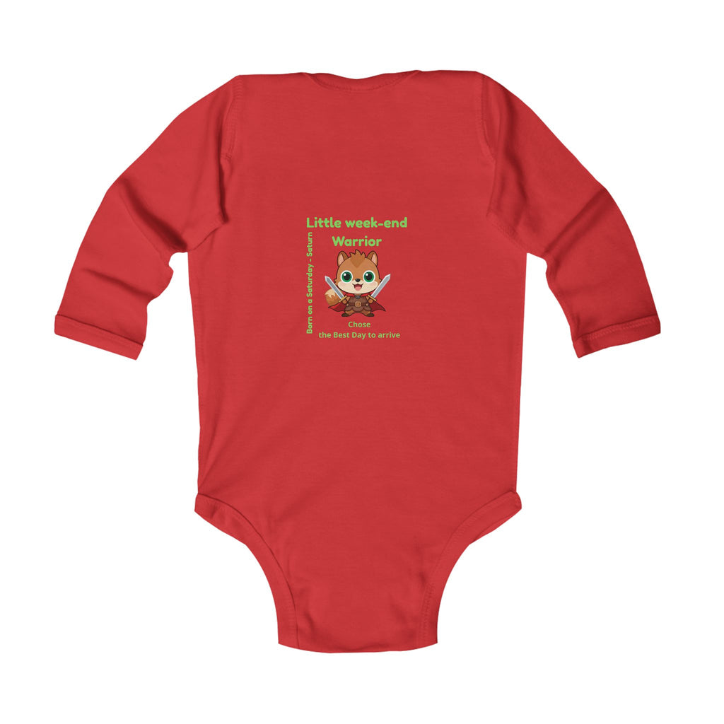 Personalized Baby Pajama - Born on Saturday - Little Warrior