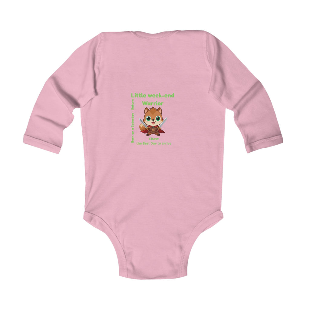 Personalized Baby Pajama - Born on Saturday - Little Warrior