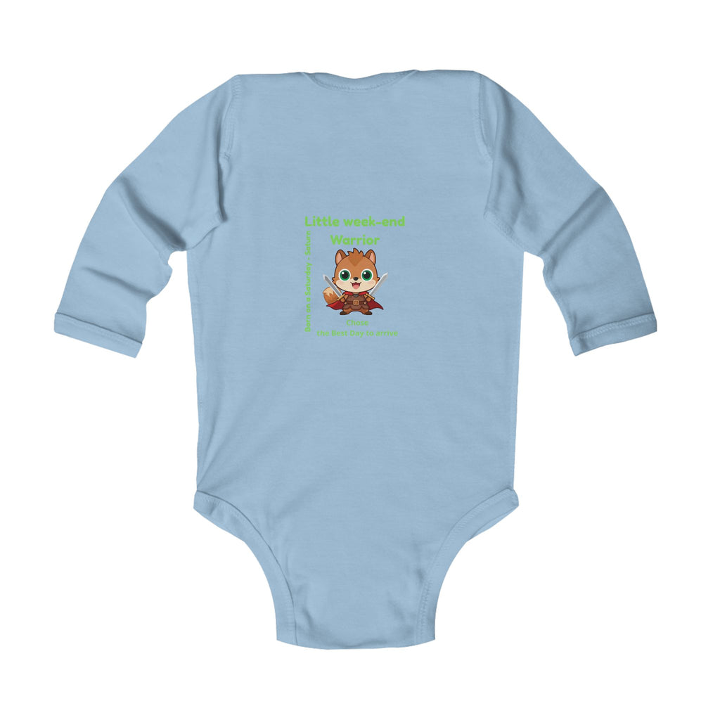 Personalized Baby Pajama - Born on Saturday - Little Warrior