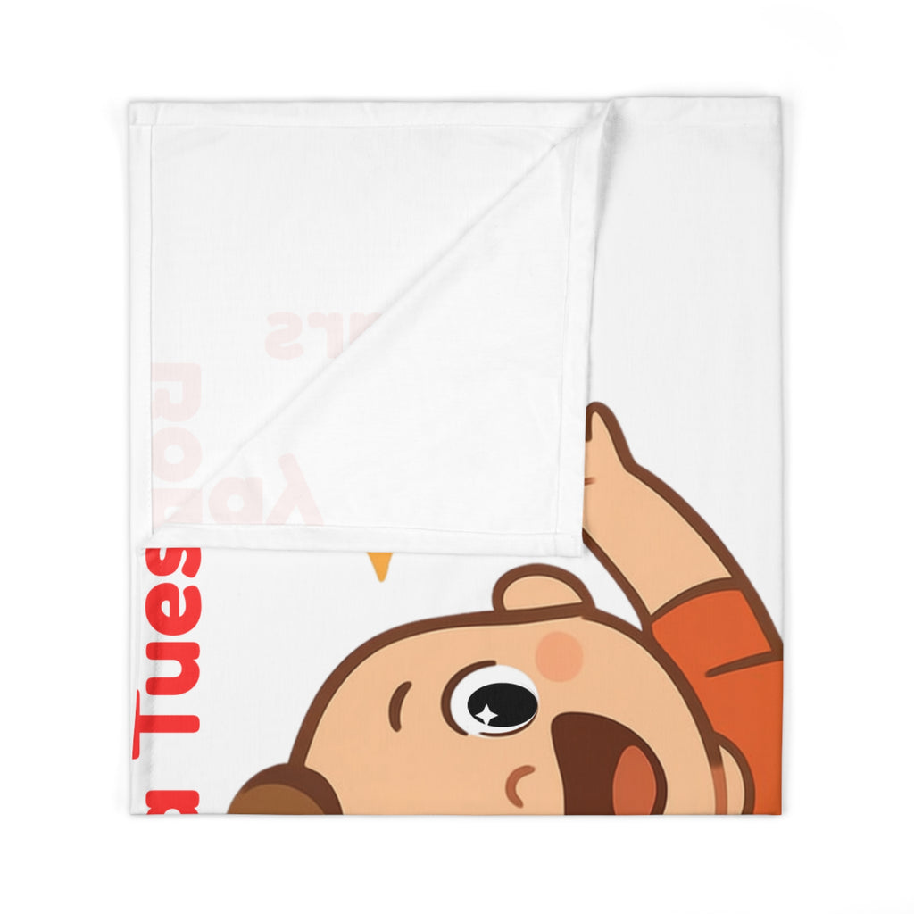 Personalized Baby Swaddle Blanket - Born on Tuesday - Little Fire Starter