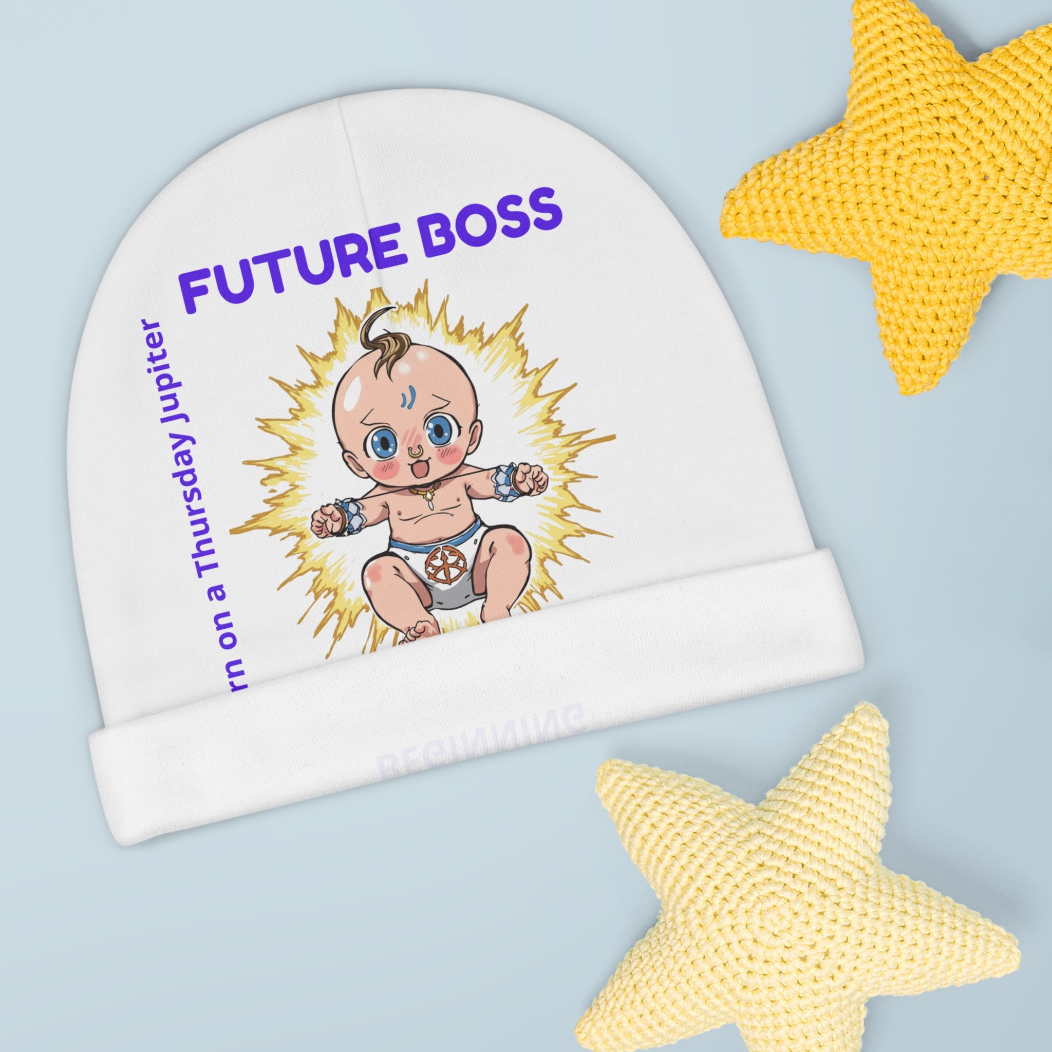 Personalized Baby Beanie - Born on Thursday - Future BOSS