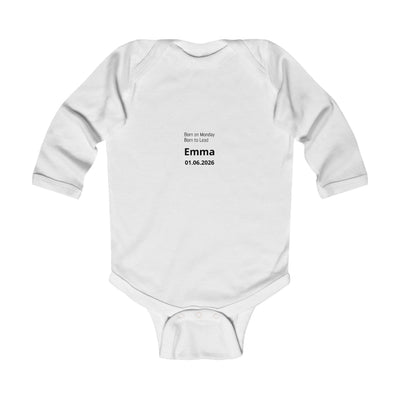 Personalized Baby Pajama - Born on Monday - Born to Lead