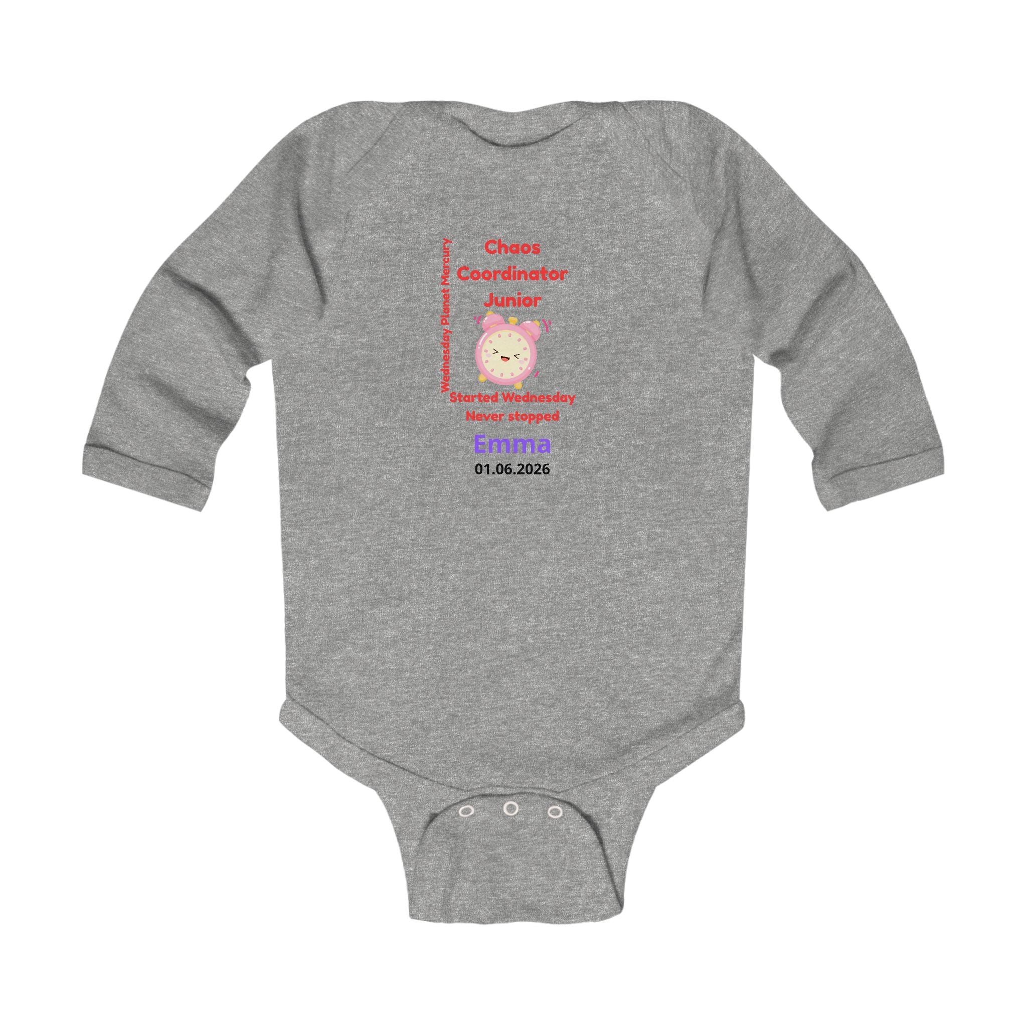 Personalized Baby Pajama - Born on Wednesday - Chaos Coordinator
