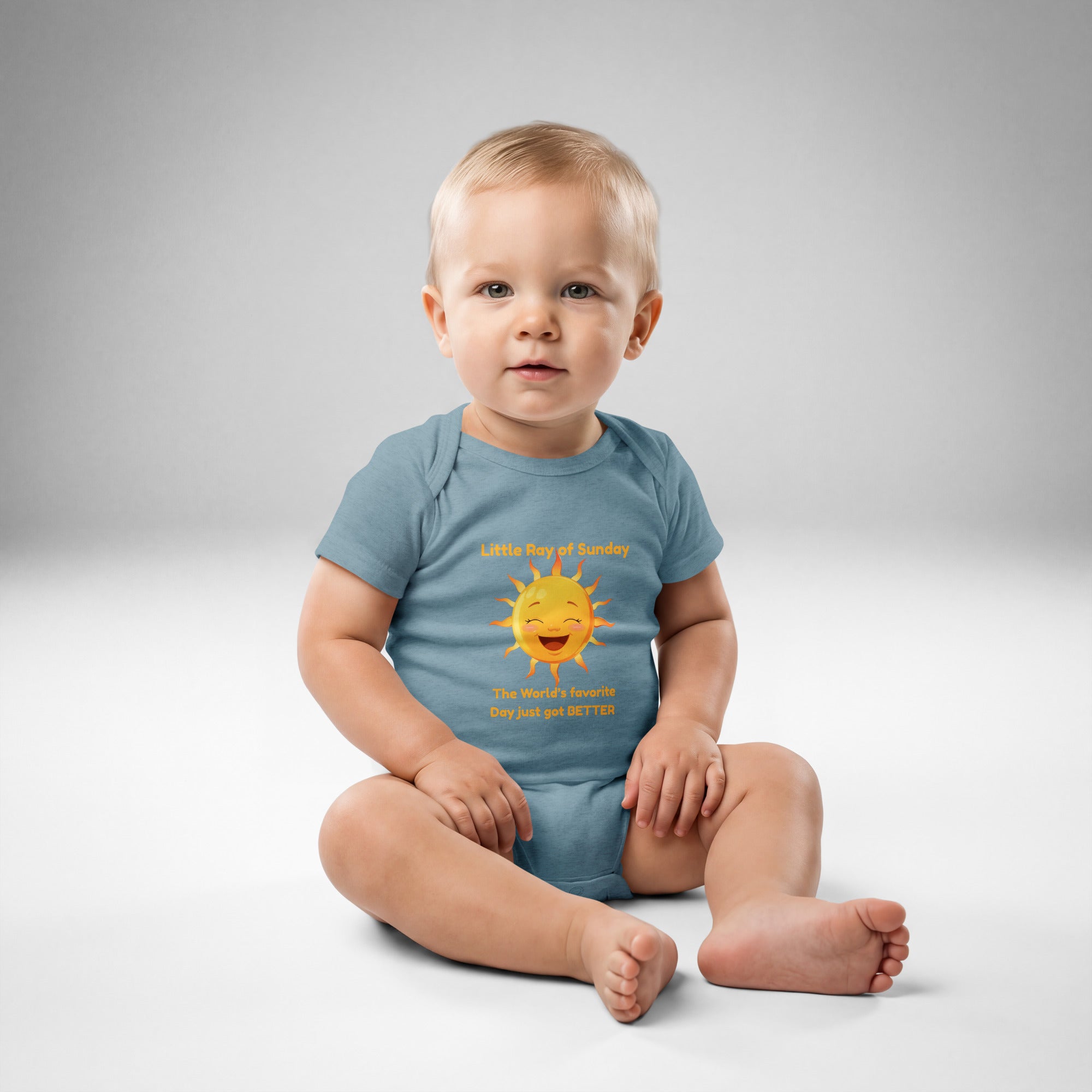 Born on Sunday baby bodysuit with 'Favorite Day Got Better' quote – MyWeekDayBirth