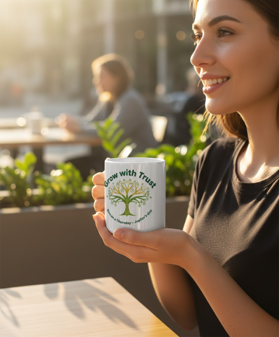 Thursday White glossy mug