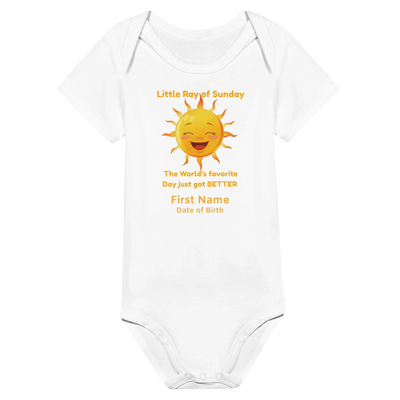 Personalized Baby Bodysuit - Born on Sunday - Favorite Day Got Better