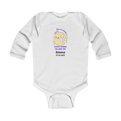 Personalized Baby Pajama - Born on Monday - Running on Lunar Time