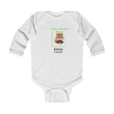 Personalized Baby Pajama - Born on Saturday - Little Warrior