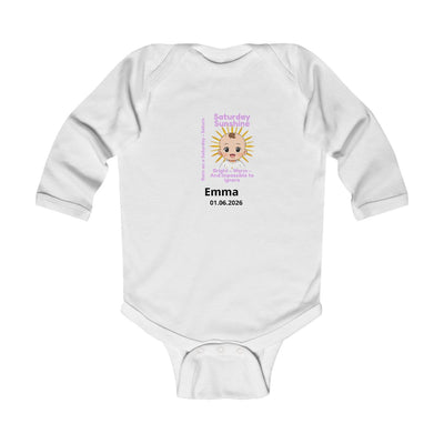 Personalized Baby Pajama - Born on Saturday - Little Sunshine