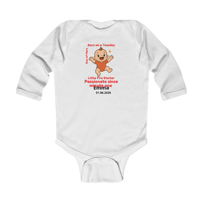 Personalized Baby Pajama - Born on Tuesday - Passionate Since Minute One