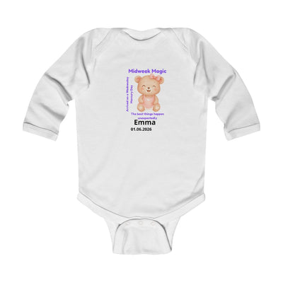 Personalized Baby Pajama - Born on Wednesday - Arrived Unexpectedly